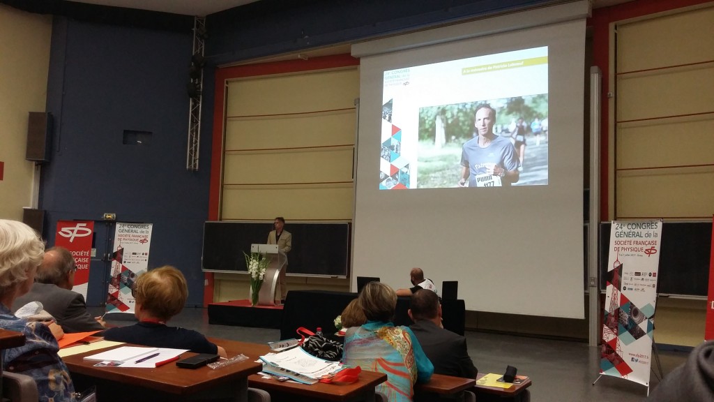 Hommage rendu à Patricio durant le congrès général de la Société Française de Physique, le 3 juillet 2017. La conféférence lui a été dédiée.